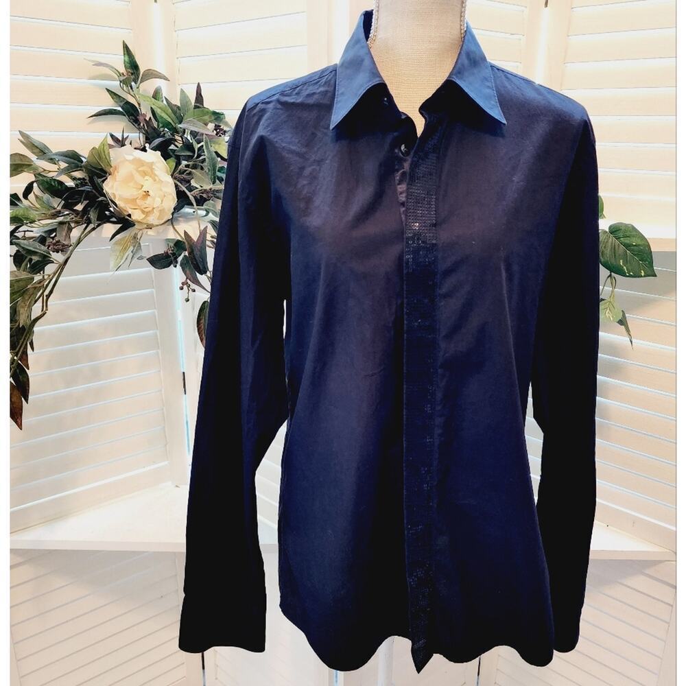 VERSACE COLLECTION  TREND BLACK SEQUIN ACCENT SIZE 42(10)